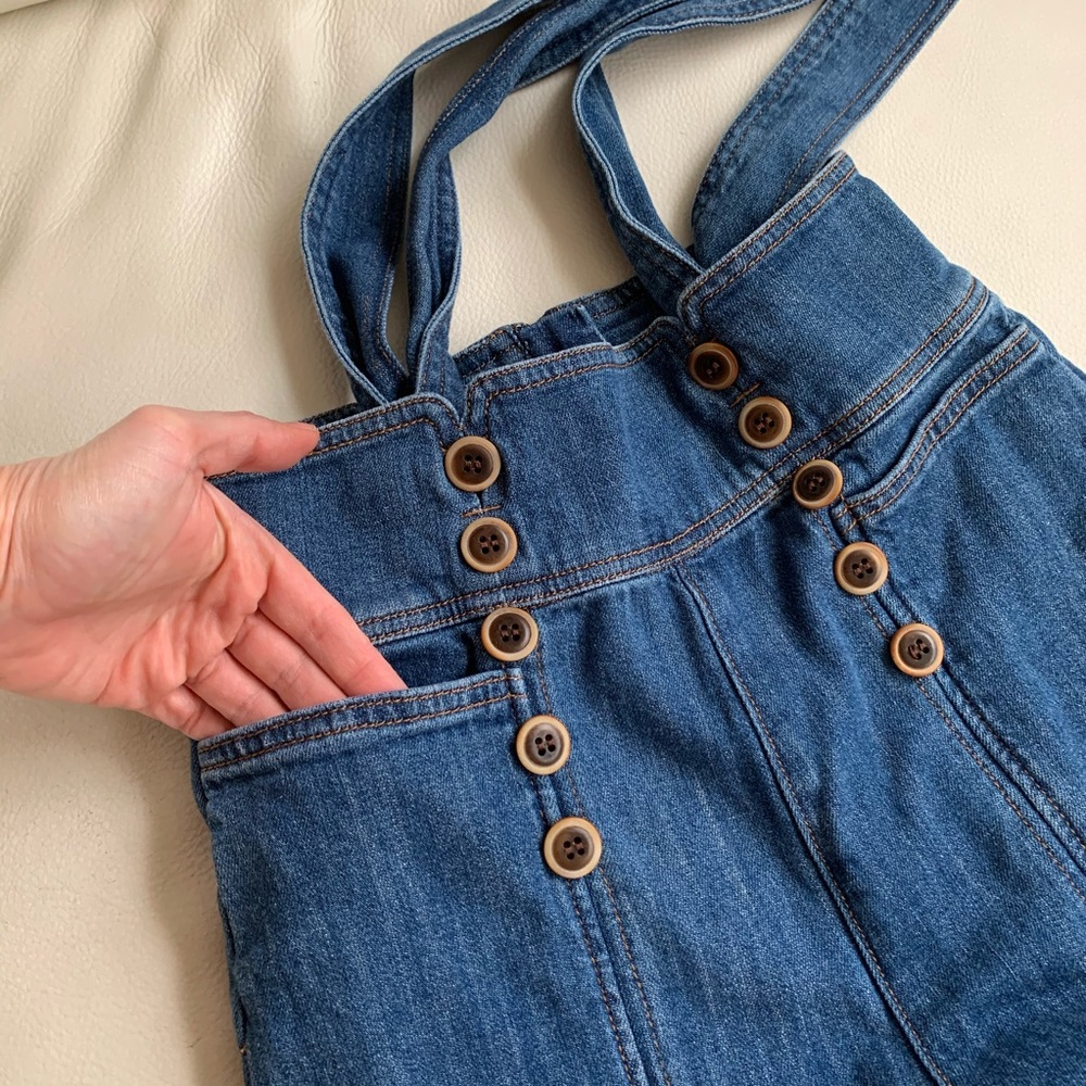 SOLD✨Anthropologie Pilcro Bibbed Denim Jumpsuit✨ - Picture 5 of 8